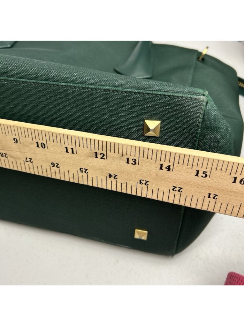 DAGNE DOVER Signature Legend Green Coated Canvas Large Laptop Tote Bag - Picture 5 of 16